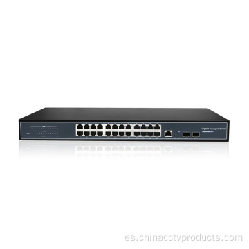 GIGIBIT COMPLETO 24ports Capa 2 Gestionó el interruptor POE